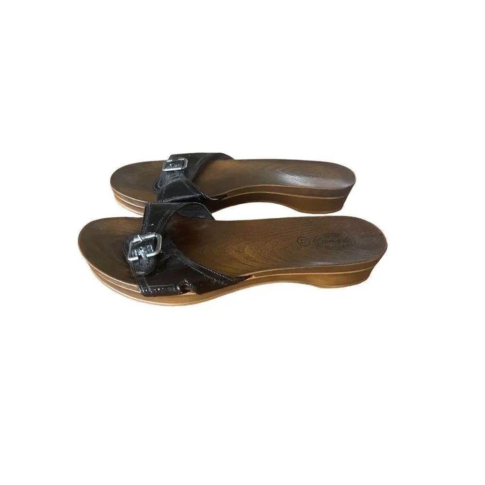 Dr Scholls Women's Black Advanced Comfort Slide On Flat Sandals Size 11